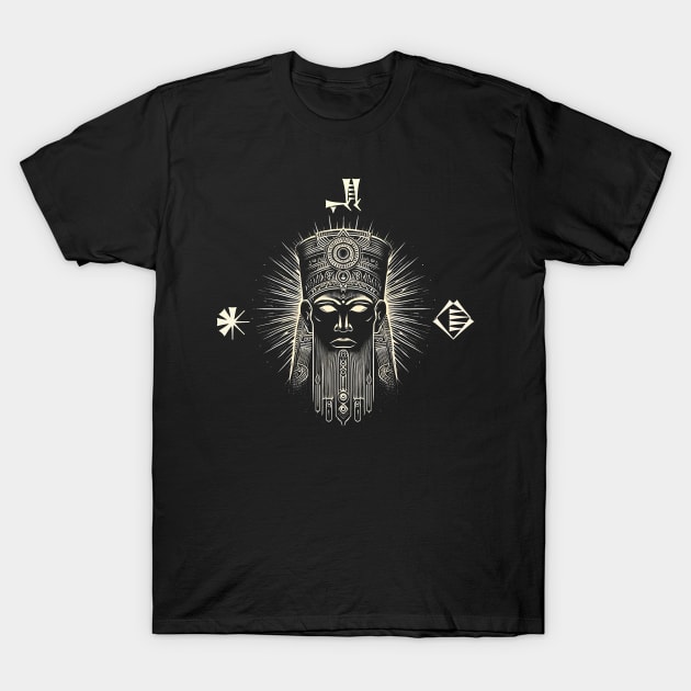 Sumerian God Enki Silhouette T-Shirt by MetalByte